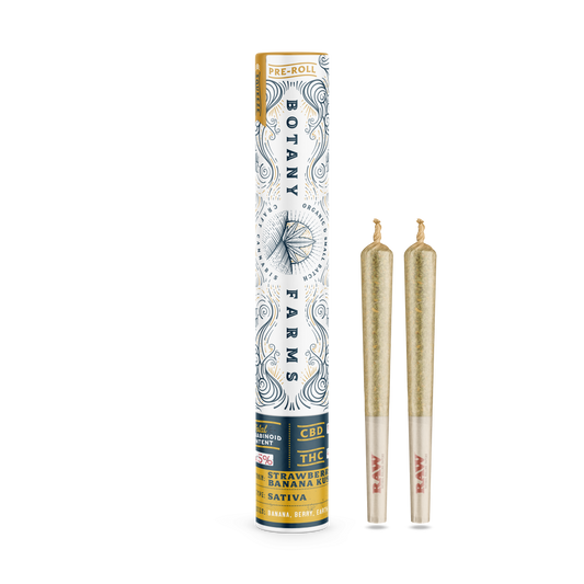 Strawberry Banana Kush CBD Pre-Roll (2 Half Grams) from Botany Farms